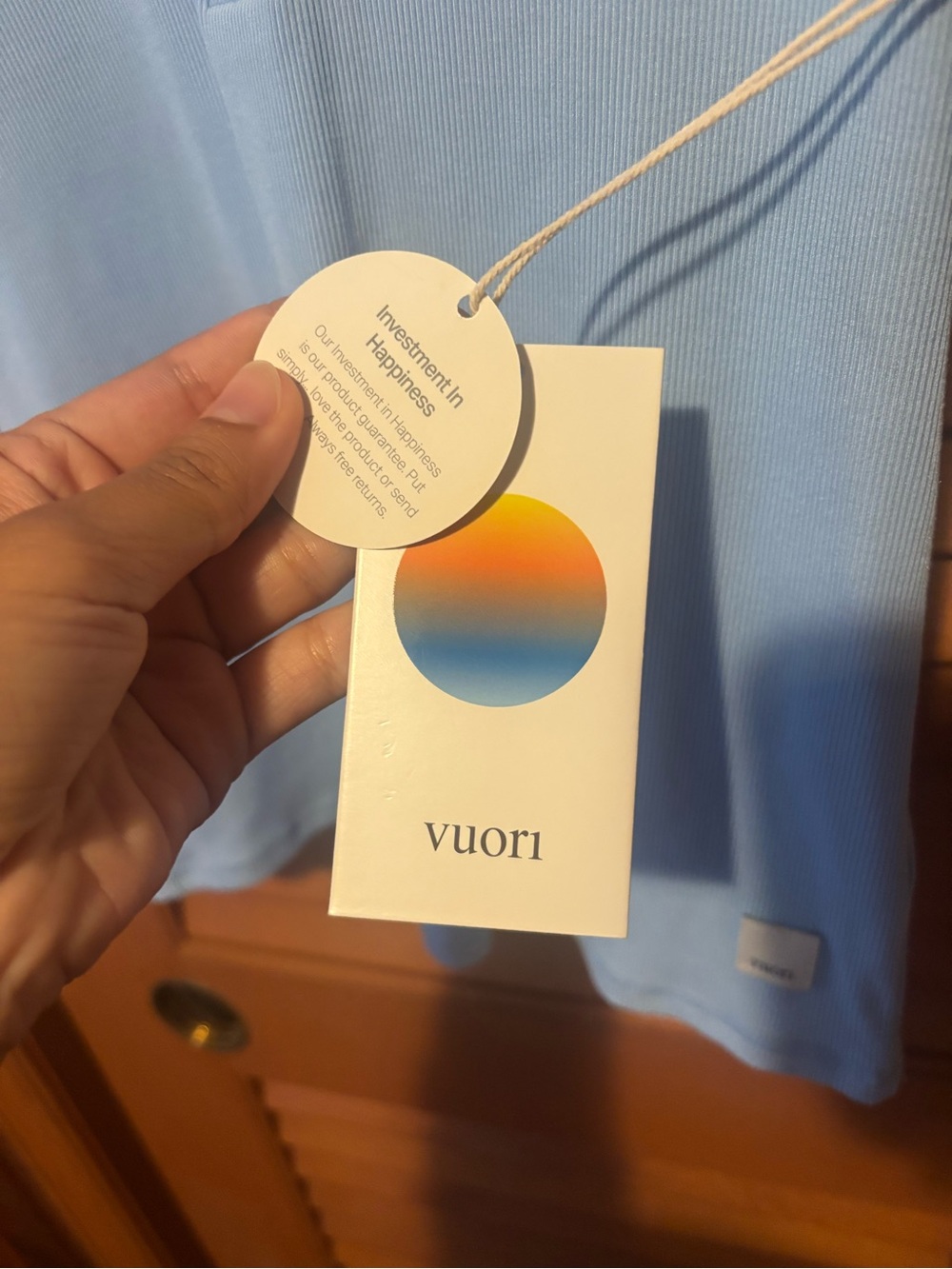 Vuori Light Blue Polo Crop Top - Picture 3 of 4